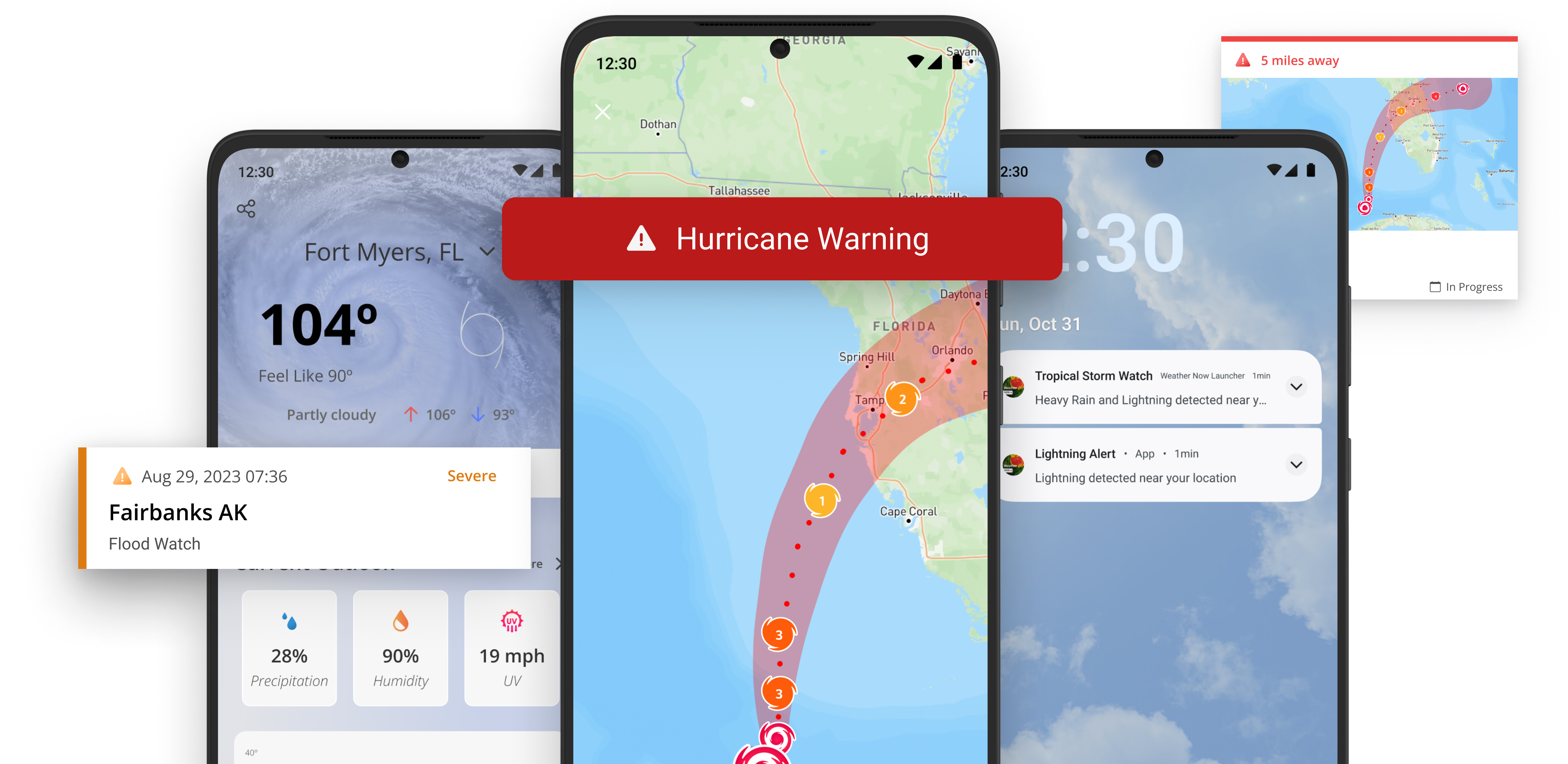 phone with Weather Now Launcher